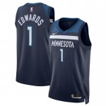 Maillot NBA Minnesota Timberwolves Anthony Edwards 1 Nike 2022-23 Icon Edition Navy Swingman - Homme